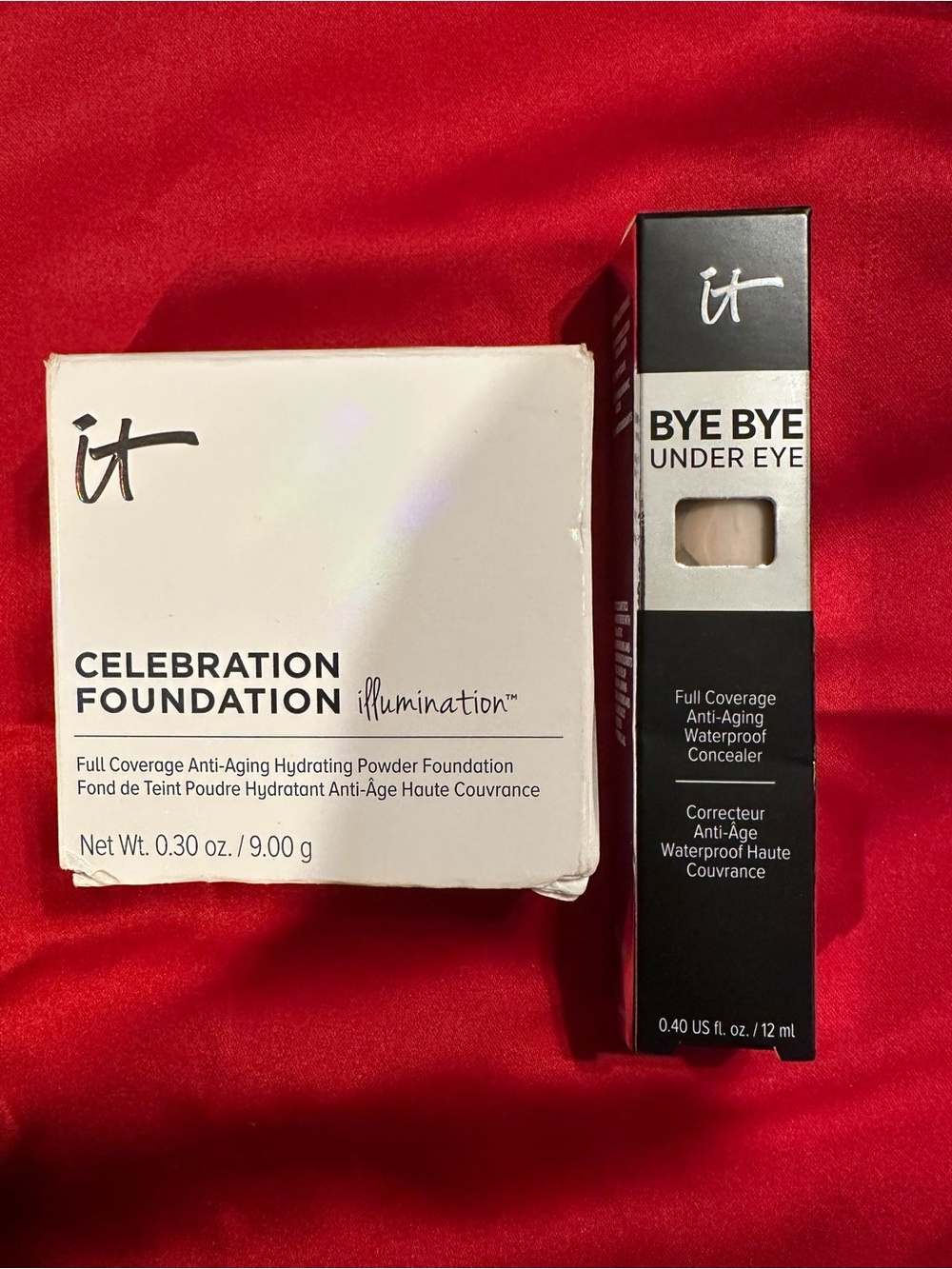 it cosmetics Celebration Foundation & Bye Bye Under Eye Concealer.